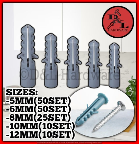 D-3899 Tox & Screws Set Small Croaker Wall Anchors Plugs Standard ...