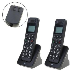 1Set Home Telephone 2 Handset Cordless Phone with Large LCD Display and Quick Dialing Function Efficient Communication