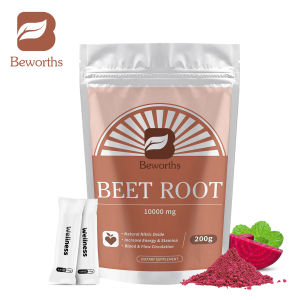 BEWORTHS Organic Beetroot Powder Lower Blood Pressure Relieve Anemia Relieve Cough and Phlegm Improve Stamina Enhance Ability Support Natural Nitric Oxide Supplements
