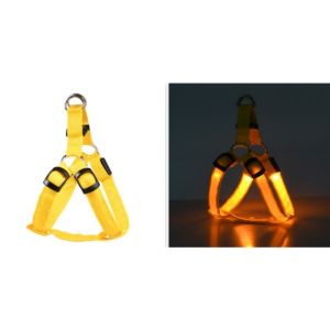 IPIE2 Light Up LED Dog Harness Adjustable Rechargeable Luminous Pet Chest Strap Practical Flashing Dog Glowing Vest Night Walking The Dog