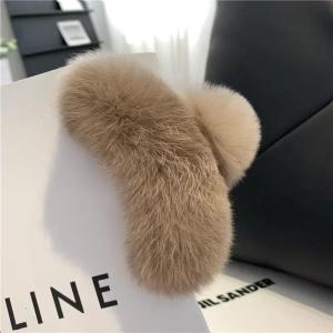 YHJ Kẹp Tóc Càng Cua Lớn Lông Giả Ngoại Cỡ Mới Kẹp Tóc Càng Cua Thỏ Cho Bé Gái Kẹp Tóc Đuôi Ngựa Nhồi Bông Trọng Dễ Thương Phụ Kiện Tóc 2026