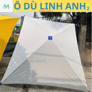 Ô Dù Mái Vuông Chính Tâm hình chữ nhật che nắng mưa. ( Không Có Chân Đế) chất liệu vải bạt cao cấp