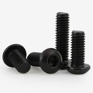 M2 M2.5 M3 M4 Black 304 Stainless Steel Hex Socket Round Button Head Screws Allen Furniture Bolt