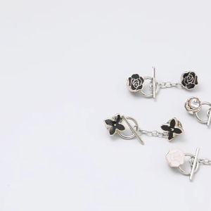 10 Miếng Cổ Điển Cardigan Clip Nút nút nơ hoa Nút Pin Áo Len Khăn Choàng Clip Cardigan Cổ Áo An Toàn Pin Cho Phụ Nữ