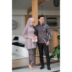 Kebaya Couple By Akita Set Baju Brokat Wanita Terbaru Batik Seragam Murah Modern Nadine Series Mauve