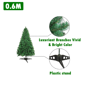 2-8FT Christmas Tree Full Shape PVC With Deco Parts Metal Stand High Quality Green Pine 2025 Christmas Party Festive Home Decoration