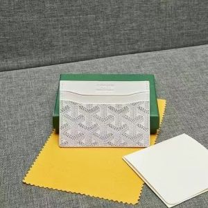 2025 New Dog Tooth Goyard Goya Card Holder for Men and Women Fashionable Coin and Card Wallet with Two-Layer Cowhide