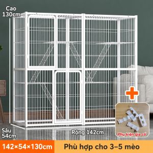Lồng Mèo Không Gian Rộng Iớn Kiểu Dáng Sang Trọng Chất Liệu Bền Chắc 2/3/4 Tầng Rộng Rãi Chuồng Mèo