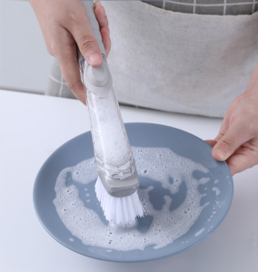 Automatic Soap Dispensing Kitchen Dish Brush Refill Liquid Cleaning Removable Wash Head ~KBD~