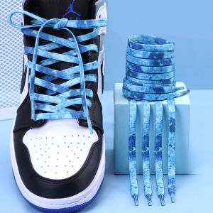 1 Pair Symphony Flat Shoelaces AF1 Gradient Cotton Shoe Laces Personality Shoelace Used for Sneakers Young Students 11 Colors