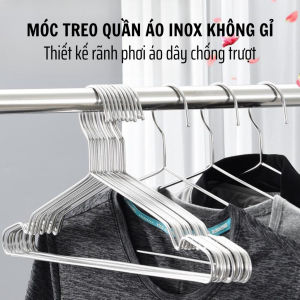 Móc Treo Quần Áo INOX 304 Loại Dày Móc Phơi Quần Áo Người Lớn Kích Thước 40cm Tiện Lợi Cho Mọi Nhà