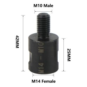 TIEZI MALL Chủ đề 5/8-11 Bộ chuyển đổi máy mài góc Đa năng M 14 đến M 10 Bộ chuyển đổi ren Bộ chuyển đổi cho dụng cụ Bề được đánh bóng Trục đầu ra của máy đánh bóng Mán lõi kim cương