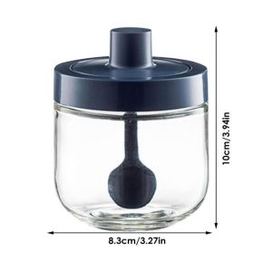 PVN89514 Lọ Đựng Gia Vị Thủy Tinh 300ml Có Thìa Chống Ẩm – Hũ Đựng Gia Vị Nhà Bếp Gọn Gàng Tiện Lợi