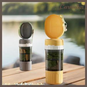 [Carmelun] 2in1 Portable Pet Dog Water Bottle 400ml Water Bottle 180ml Feeding Bowl Small Large Dogs Outdoor Pet Travel Bowl Pet Supplies