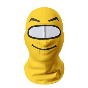FUNG MALL Halloween Mask 3D Print Motorcycle Riding Neck Hood Helmet Liner Windproof Breathable Cosplay Costume Prop Halloween Party