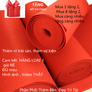 Thảm Trải Sàn Nỉ Lót Sàn Phòng Khách Dạng Cuộn Trải Văn Phòng Sự Kiện Giá Rẻ 3mm Nhiều Màu thảm trải sàn thảm sàn nhà thảm phòng khách thảm lông trải sàn phòng ngủ thảm sự kiện giá rẻ -Phân Phối Thảm Bền Đẹp Trí Tài