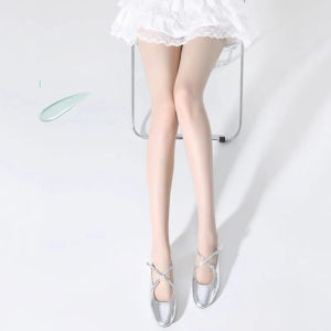 『Brelira』0D Pantyhose Sheer Ultra Thin Anti Snag Skin Tone Sunscreen Beauty Stockings Invisible Mint Green Silk Stocking