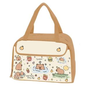 Waterproof Capybara Pattern Lunch Box Thermal Insulation Bag For Outdoor Picnics Easy To Clean Student Lunch Bag
