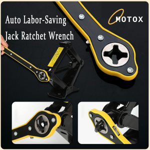 MOTOX Auto Labor-Saving Jack Ratchet Wrench with Long Handle Car Repair Tool Easy to Use