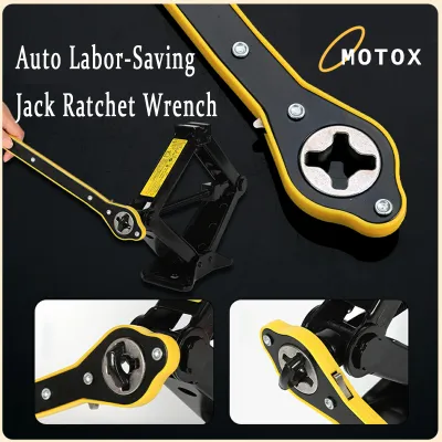 MOTOX Auto Labor-Saving Jack Ratchet Wrench with Long Handle Car Repair Tool Easy to Use