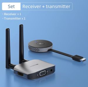 ส่งจาก กทม Hagibis G6W ไร้สาย HDMI Video Transmitter & Receiver Extender Dongle สำหรับ Conference Presentation meeting