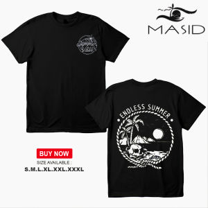 MASID Distro T-Shirts KAOS BAJU 100% KAPSADEPAN BELAKANGDISTRO BAJUCoconut tree beach Skull