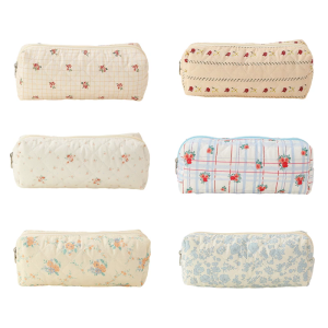 Pencil Case For Kids & Adults Use Cute Floral Print Pencil Bag Soft Pen Holder Pencil Pouches Print Pencil Organizers