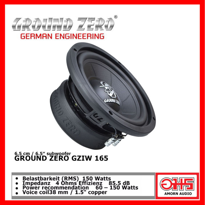 GROUND ZERO GZIW 165 , GZIW 165X-II subwoofer 16.5 cm / 6.5″ AMORNAUDIO ...