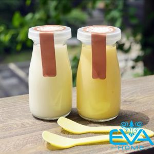 Hũ Thuỷ Tinh Dùng Làm Sữa Chua Pudding Dáng Cao 100 ML Kèm Nắp Nhựa SP2589