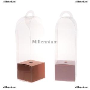 [COD] Millennium Transparent Rose Flower Box Plastic Cake Packaging Box Florist Wrapping Boxes