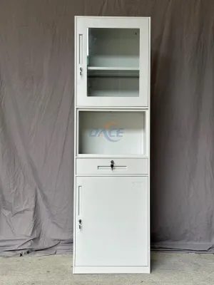 Dining display storage steel cabinet(FREE Assemble)