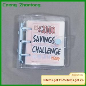 Cneng Savings Challenge Book Saving £1000 Money Binder Mini Portable Money Book Saving Loose-leaf Notebook Cash Budget Storage Book