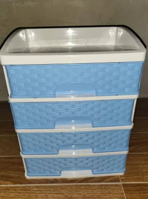 Rattan design 4 Layer Elegant office cabinet / drawer / school supplies storage / tool box / durabox