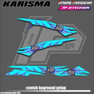KARISMA (COD) STIKER STRIPING MOTOR HONDA KARISMA - STIKER LIST GRAFIK SIMPLE WARNA VARIASI DESAIN RACING HOLOGRAM DAN TRANSPARAN BISA COD IP.KODE-309