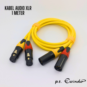 Terlaris Kabel Set Mixer Ke Power XLR Male XLR Female Kabel Kuning Canare/Sinar PT Ewindo 1 Meter Termurah