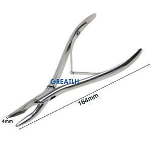 GREATLH Bone Rongeur Plier Curved Orthopedic Rongeur Forceps Orthopedic Surgery Tool Surgical Instrument Stainless Steel