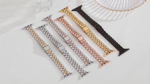 Silm Stainless Steel Band Compatible with Watch Band 42/41/40/38mm Dressy Thin Metal iwatch Bands Series 11 10 42mmSeries 9 8 7 41mmSeries SE 6 5 4 40mmSeries 3 2 1 38mm for Women Black