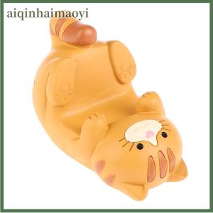 aiqinhaimaoyi 1Pc Japan Style Glasses Mobile Phone Holder Stationery Desktop Cat Decoration Collectible Home Decor Resin Craft Ornaments