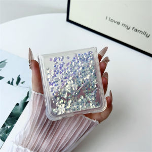 Dynamic Rhinestone Phone Case for Samsung Z Flip 7 6 5 Glitter Glossy Drill Liquid Telephone Cover Luxury Folding Screen Shell