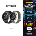 Amazfit Balance 46mm Smart Watch มี AI Fitness Coach ตรวจจับการนอนและสุขภาพ 24 ชม. Dual-Band GPS, Bluetooth Call. 