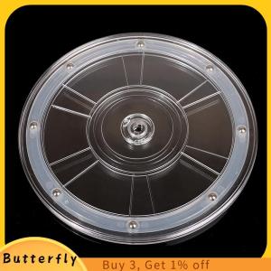 Butterfly Turntable Transparent Acrylic 360 Rotating Display Stand Round Base Lazy Jewelry Decor Swivel Plates Furniture Hardware