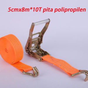 Tali Kecepatan Ratchet Tie Down 10 TON /Cargo Lashing Belt /Trackbelt Tali Ikat Sabuk Truk tali webbing/Gladiator Rachet Tie Down Tali Ikat Barang Mobil Truk