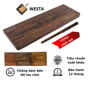 Kệ gỗ gắn tường bằng vít âm Kệ gỗ thông nguyên tấm WESTA decor trang trí màu nâu Chocolate nâu Walnut nâu Óc chó