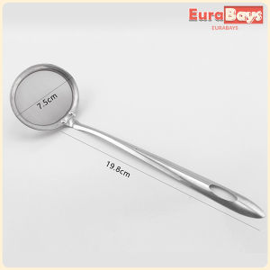 E.B. Kitchen Stainless Steel Mesh Spoon Sifter Sieve Filter Kitchenware Cooking Skimmer Strainer S/M/L