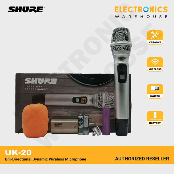 Shure UK 20 Uni Directional Dynamic Wireless Microphone. Excellent