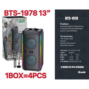 BTS-2091、1978、2499 Dual 6.5-inch wireless Bluetooth speaker with microphone