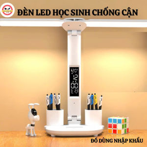 Đèn Học Chống Cận Màn Hình Led LCD Tích Hợp Đồng Hồ Đo Nhiệt Độ -Dây usb cắm trực tiếp