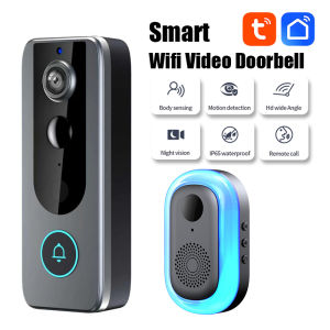 🇸🇬[Ready Stock] 2026NEW Tuya Wireless Video Door Bell WIFI Smart Doorbell with Camera  Two-way Intercom PIR Motion Detection Waterproof Wide-angle Night Vision