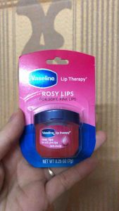 Son dưỡng môi Vaseline mềm mịn chống khô nứt thâm môi dạng hũ 7gram màu Hồng