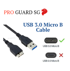 [SG] Black USB 3.0 Male A To Micro B Cable Cord for External Hard Disk Drive HDD Data Transfer Sata Enclosure